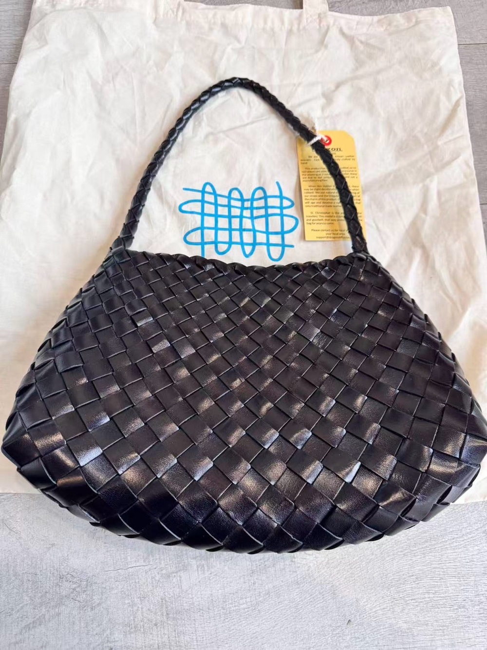 DRAGON DIFFUSION Rosanna mini woven leather tote - Picture 5 of 11